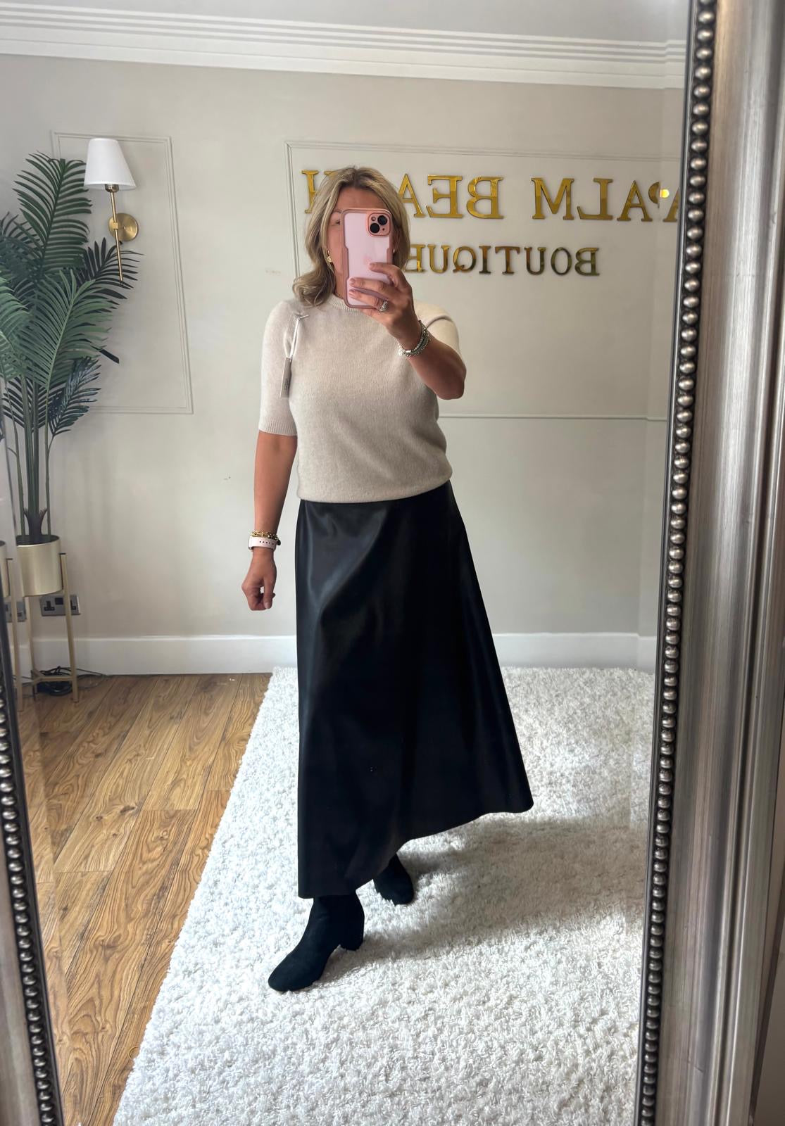 Shelby Faux Leather Skirt