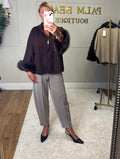 Leah Fur Cuff Cardigan