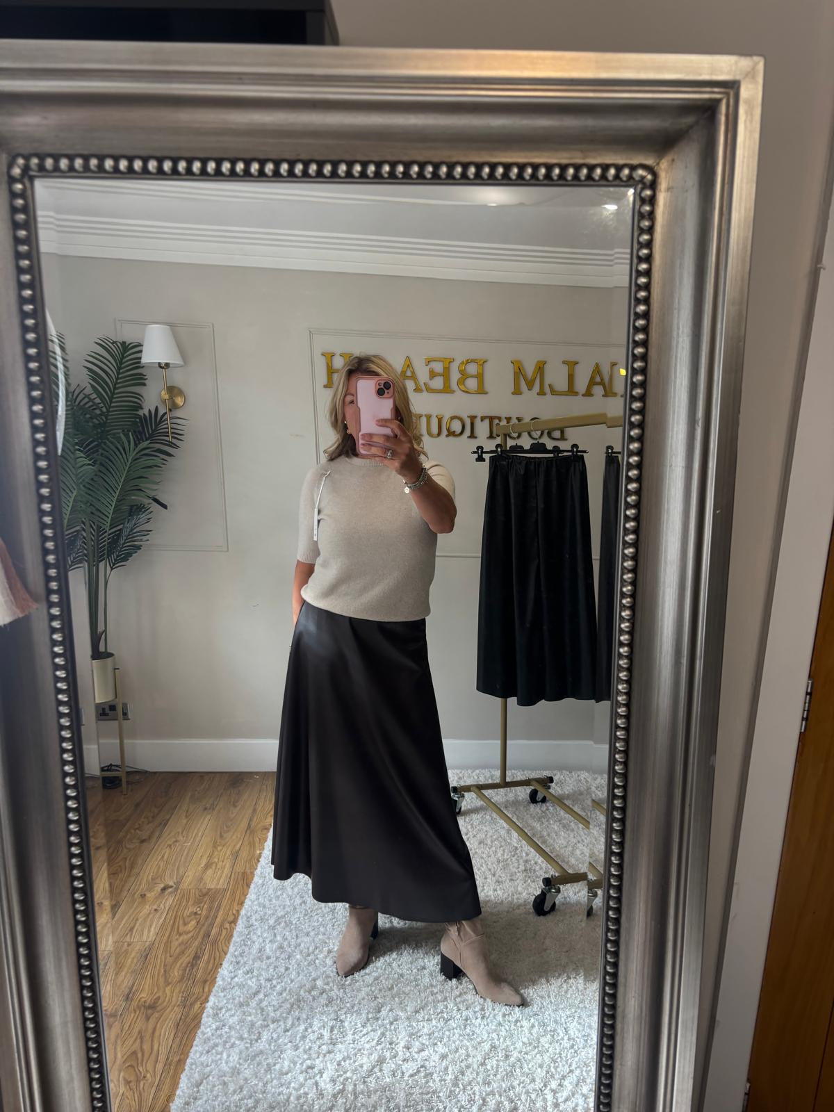 Shelby Faux Leather Skirt